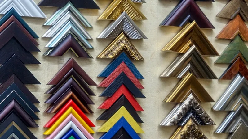 Elegant framed prints displayed together